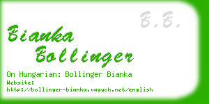 bianka bollinger business card